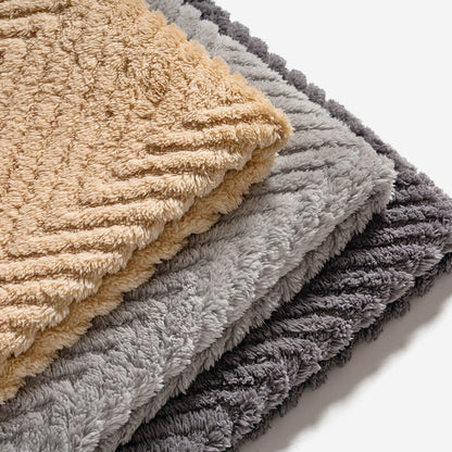 Thick Plush Herringbone Couch Cover with Non-Slip Bottom