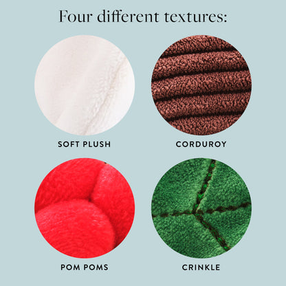 Yule Log Snuffle Dog Toy with Hidden Treat Pockets