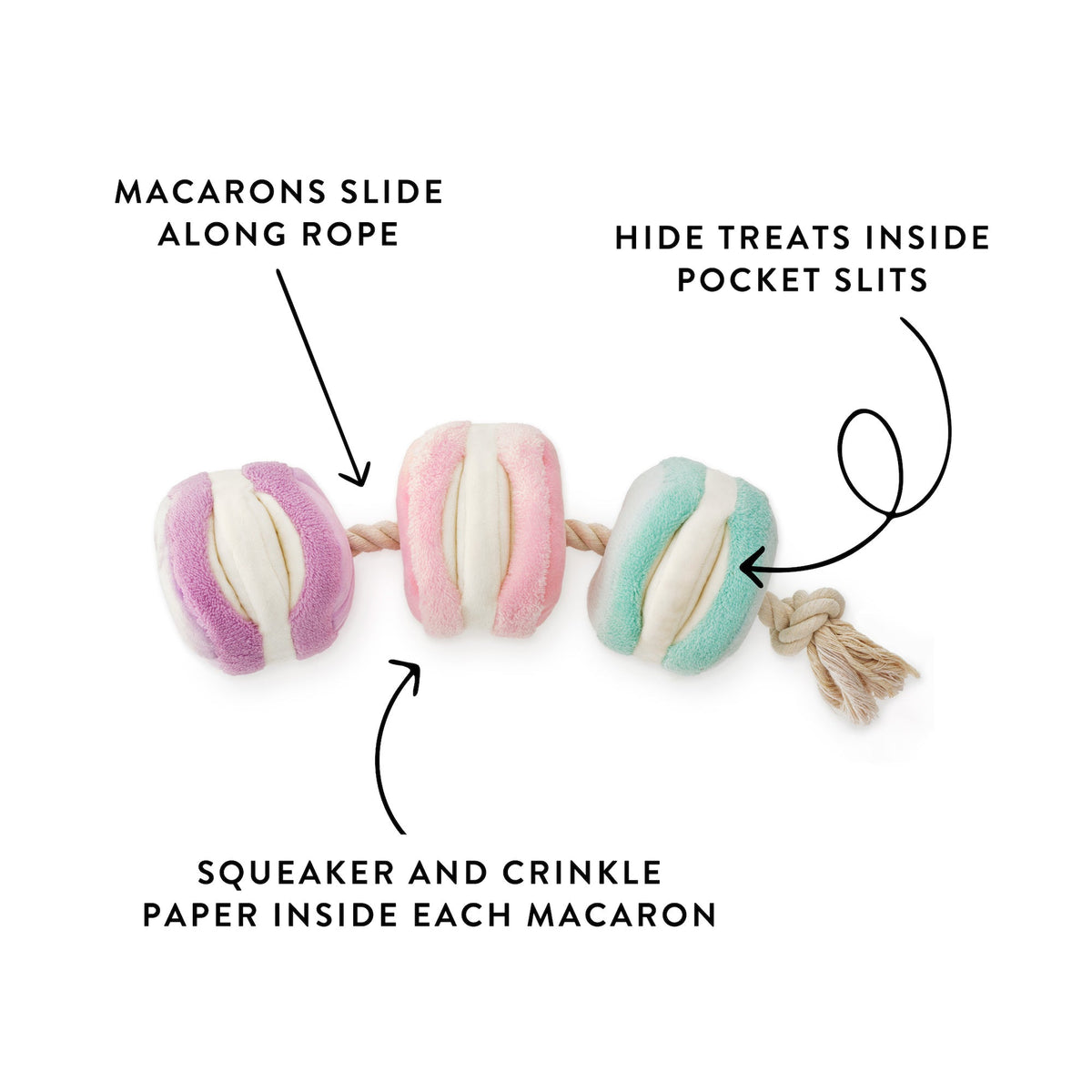 Interactive Snuffle Dog Toy Set with Ice Cream & Macarons