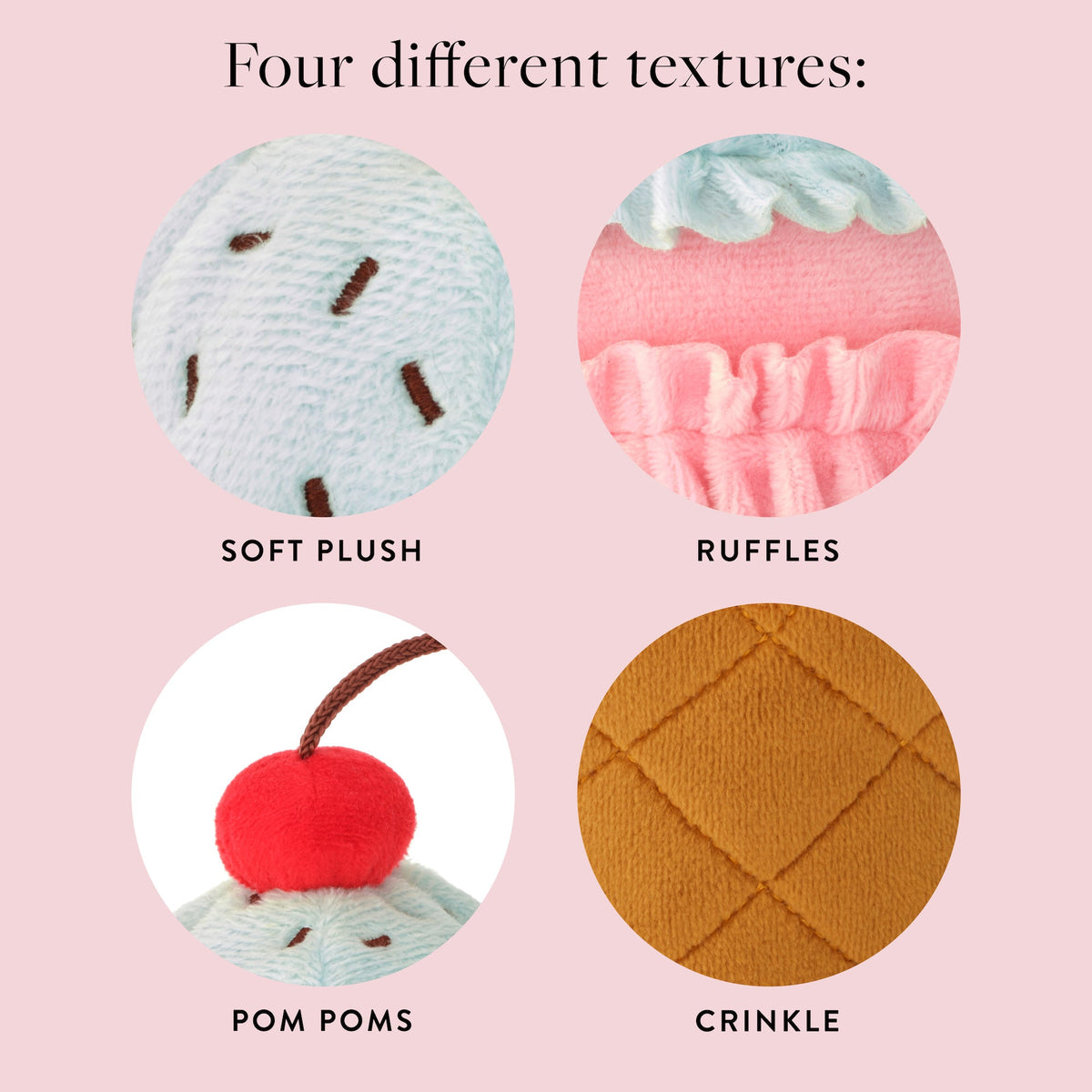 Interactive Snuffle Dog Toy Set with Ice Cream & Macarons