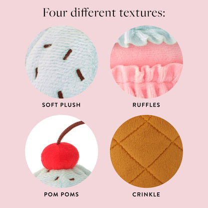Interactive Snuffle Dog Toy Set with Ice Cream & Macarons
