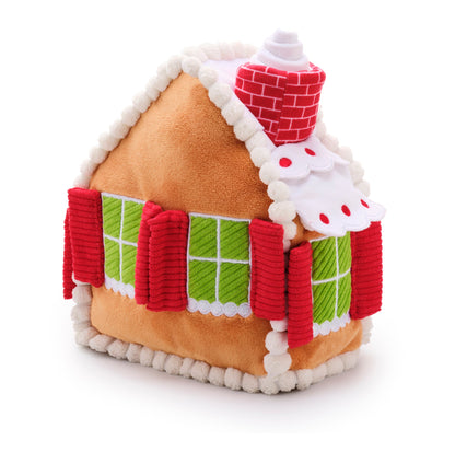 Gingerbread House Snuffle Dog Toy with Hidden Treat Pockets