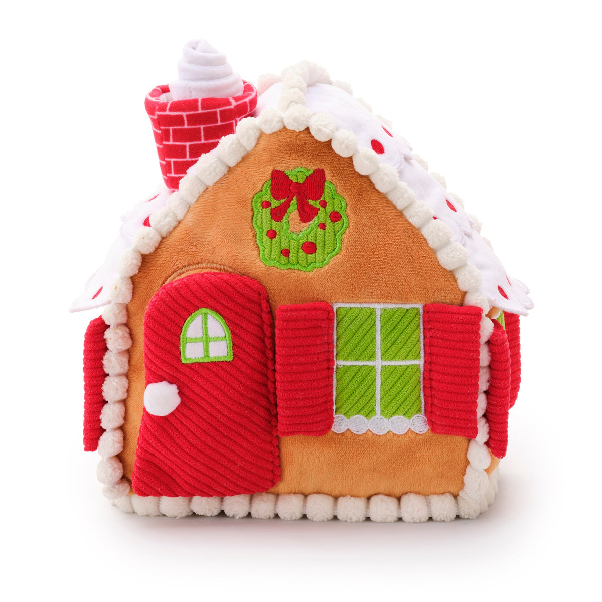 Gingerbread House Snuffle Dog Toy with Hidden Treat Pockets