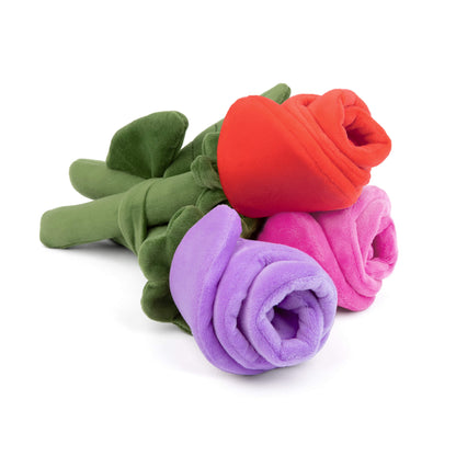 Bouquet of Roses Plush Snuffle Dog Toy with Hidden Treat Pockets