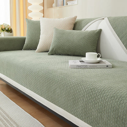Wheat Ear Pattern Chenille Couch Cover, Anti-Scratch