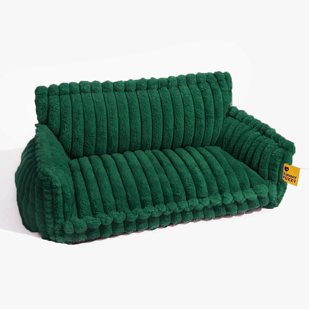 Large Washable Fluffy Orthopedic Dog Sofa Bed with Armrests