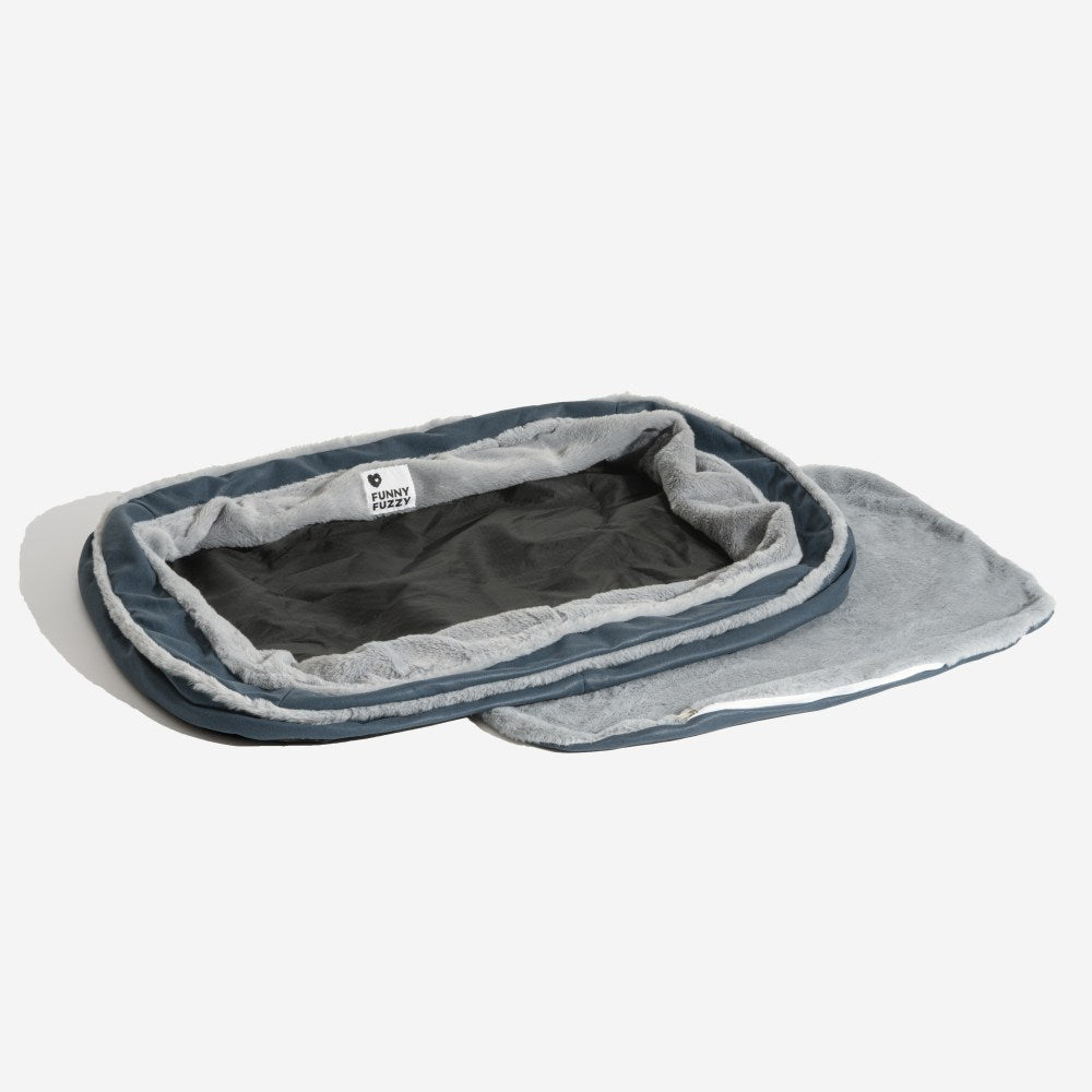 Large Plush Dog Bed with Scratch-Resistant Base, Washable