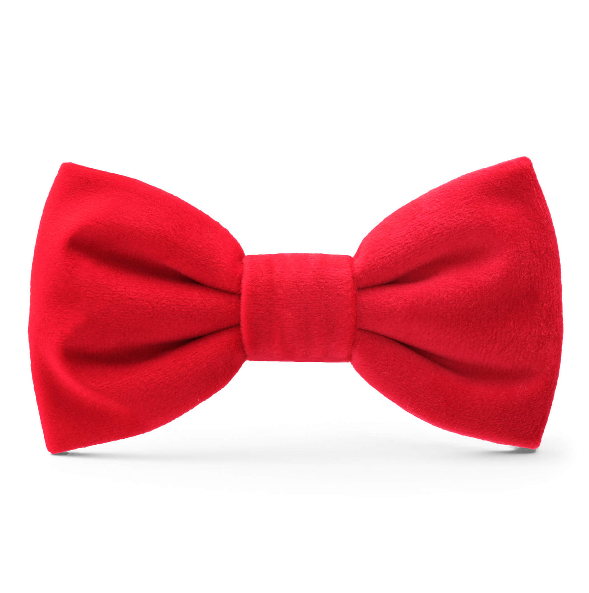 Red Velvet Dog Bow Tie, Collar Attachment