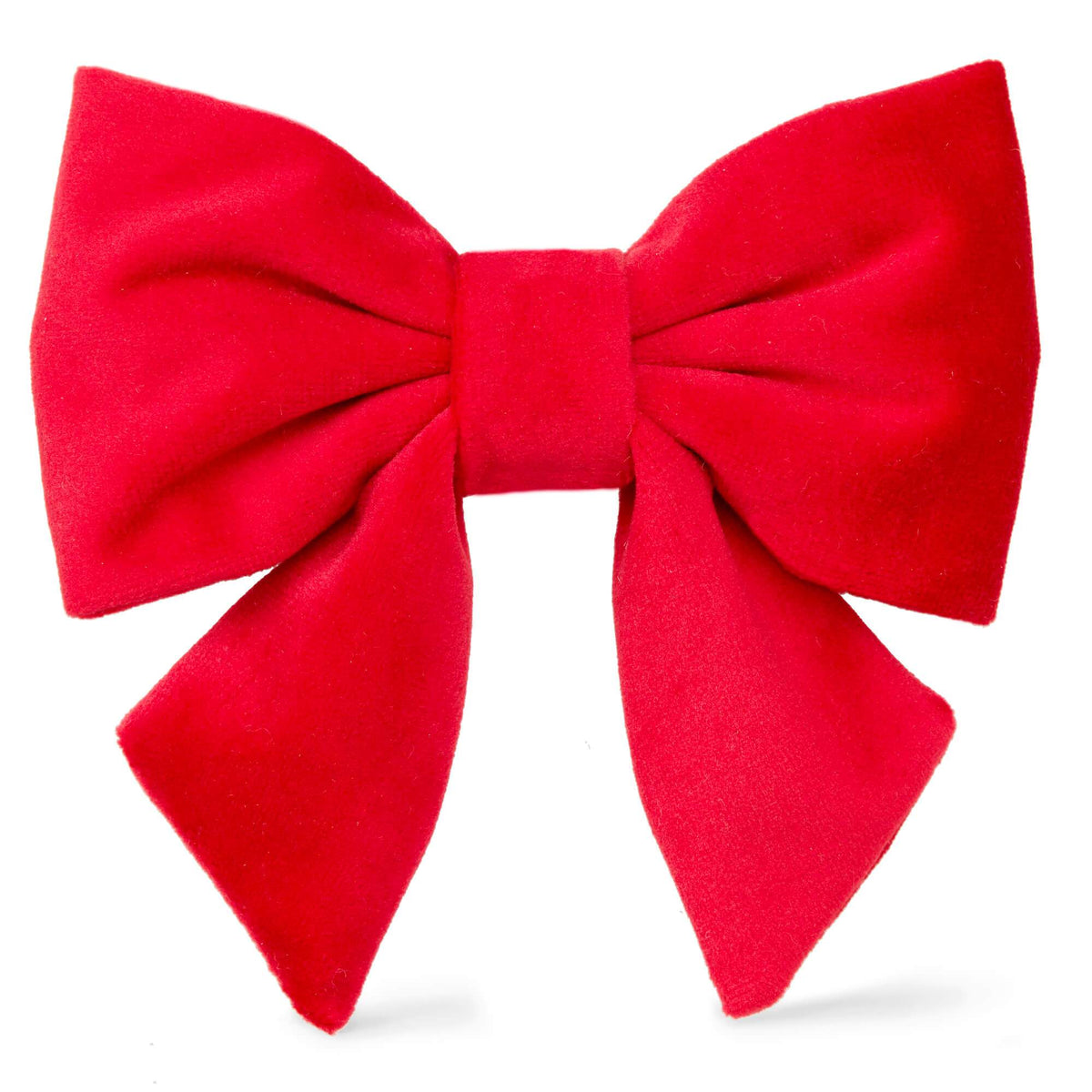 Red Velvet Sailor Bow for Dog Collars, Slide-On