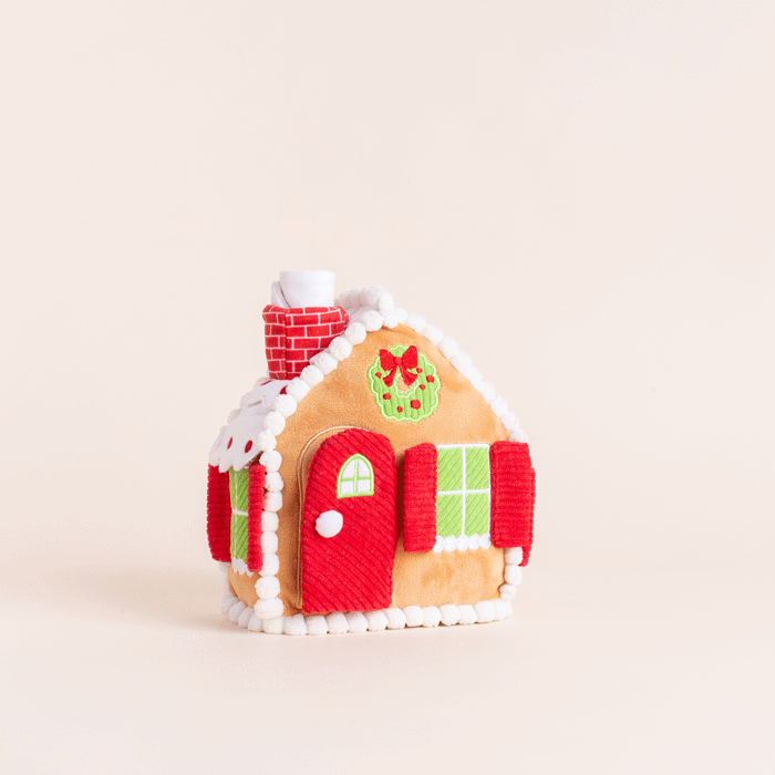 Gingerbread House & Yule Log Interactive Snuffle Toy Set