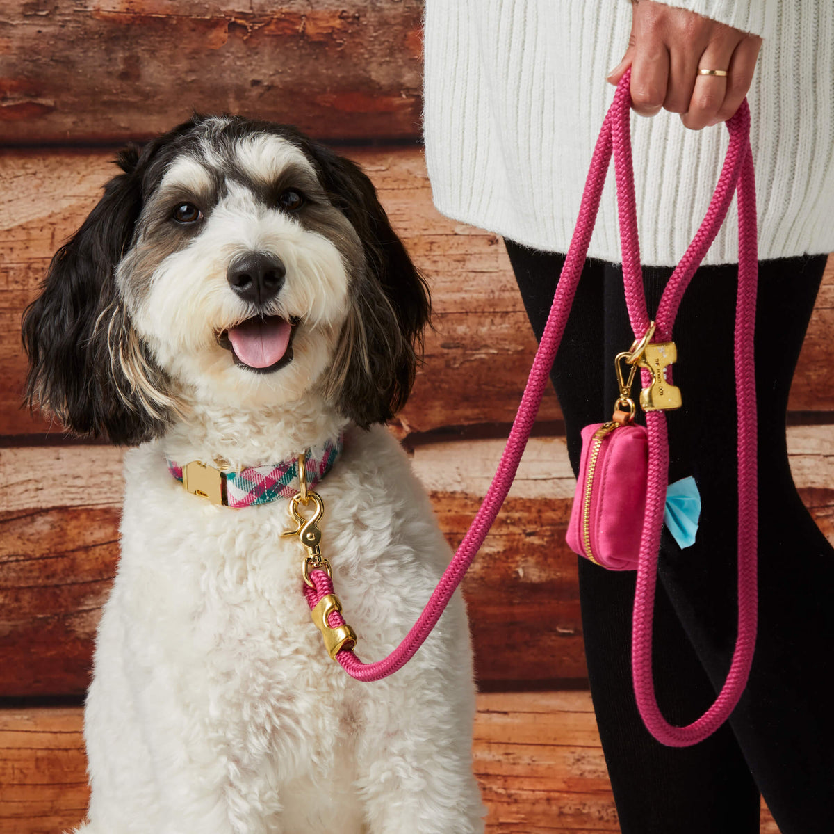 Hot Pink Marine Rope Dog Leash with O-Ring, 5 ft