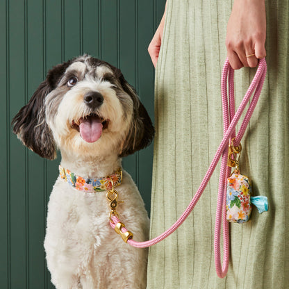 Pink Marine Rope Dog Leash with O-Ring, 5 ft