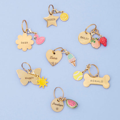 Round Gold Stainless Steel Pet ID Tag for Dogs and Cats, Nickel-Free