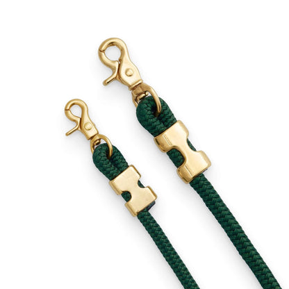 Dark Green Marine Rope Dog Leash, 5 ft, Double-Braided Nylon