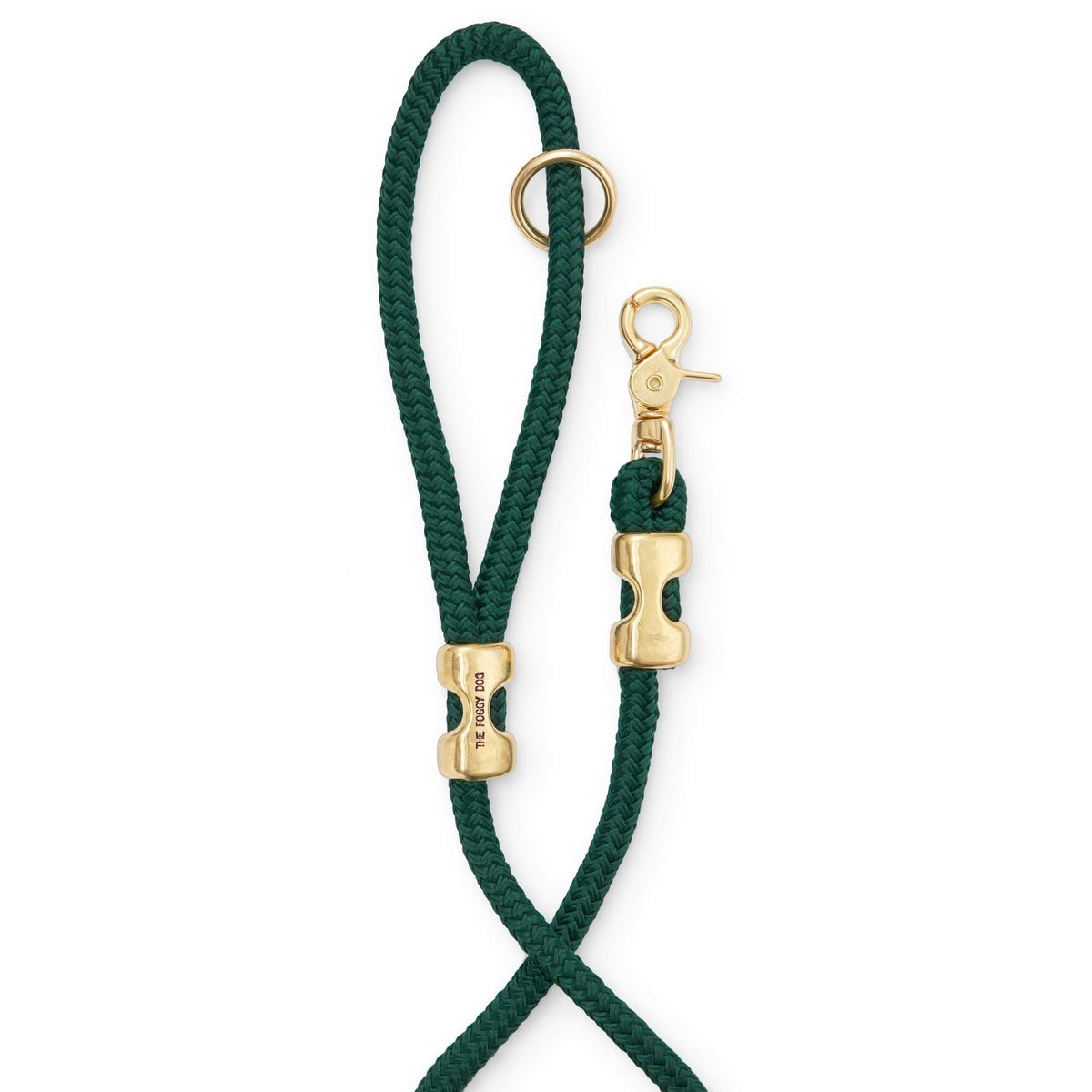 Dark Green Marine Rope Dog Leash, 5 ft, Double-Braided Nylon