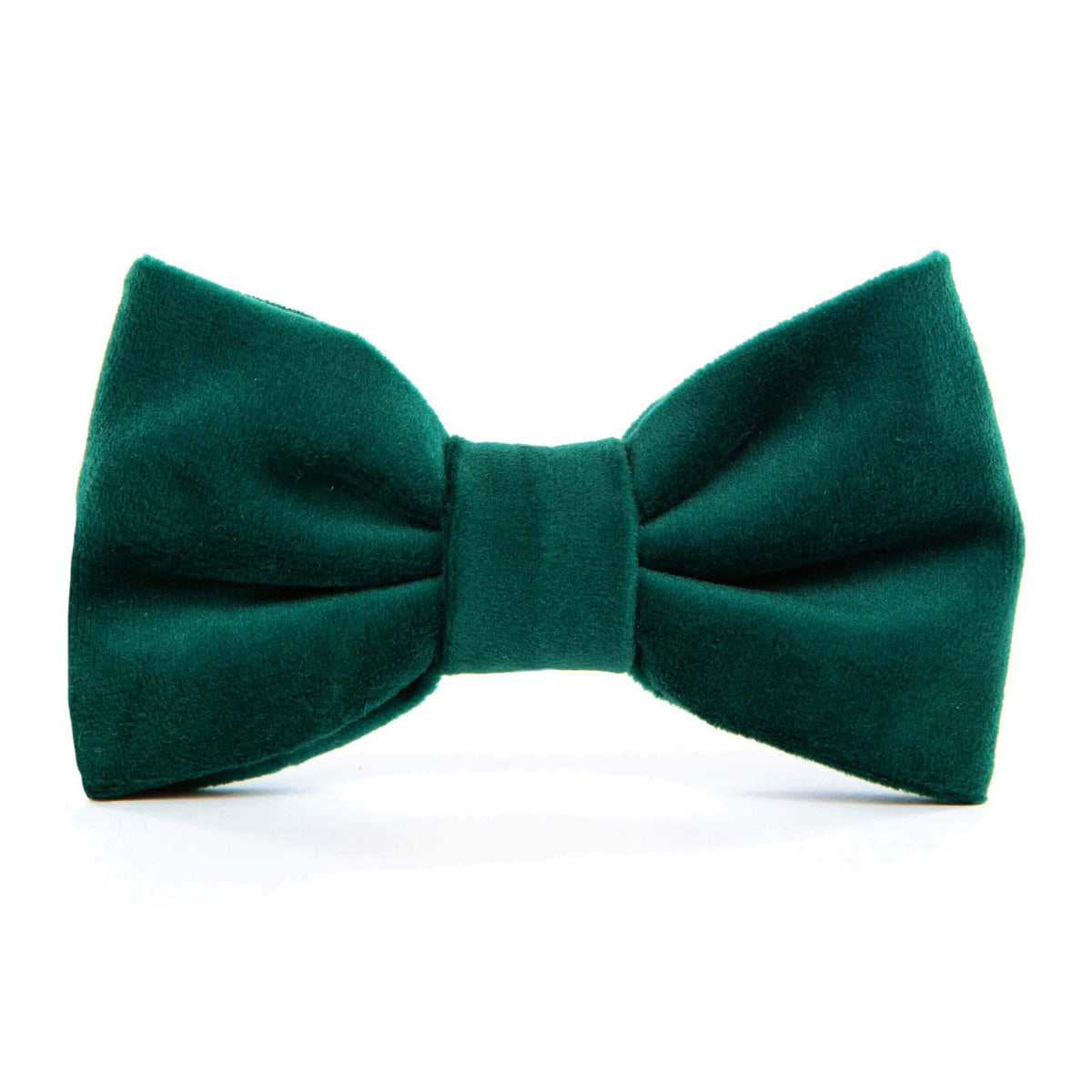 Forest Green Velvet Dog Bow Tie, Collar Attachment