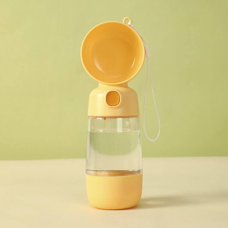 2-in-1 Portable Dog Water Bottle with Built-In Bowl