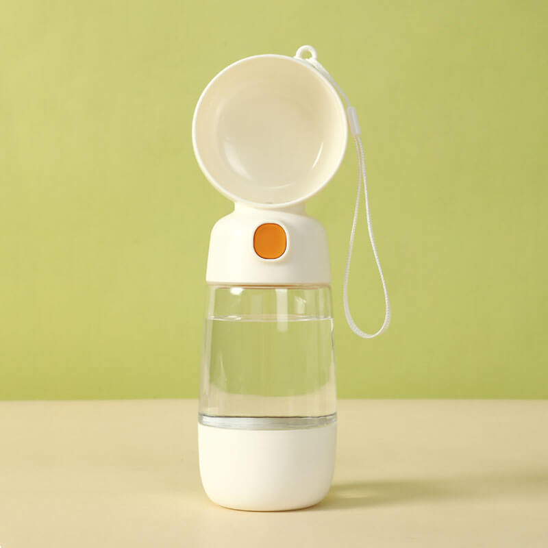 2-in-1 Portable Dog Water Bottle with Built-In Bowl