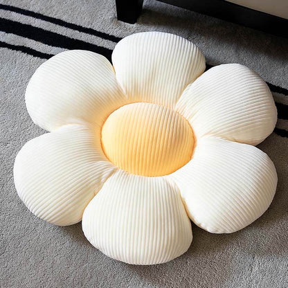 Flower Shaped Fleece Pet Cushion with Raised Edges