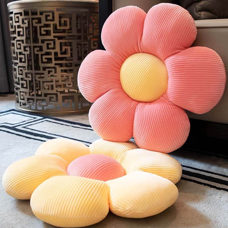 Flower Shaped Fleece Pet Cushion with Raised Edges