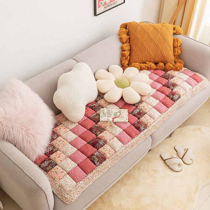 Quilted Cotton Couch Cover and Pet Mat, Scratch Resistant