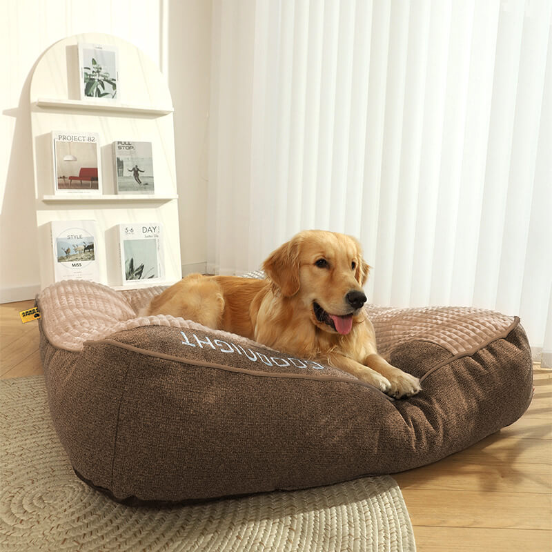Extra Large Thick Dog Cushion Bed with Non-Slip Base