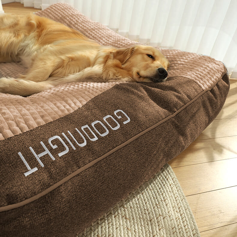Extra Large Thick Dog Cushion Bed with Non-Slip Base