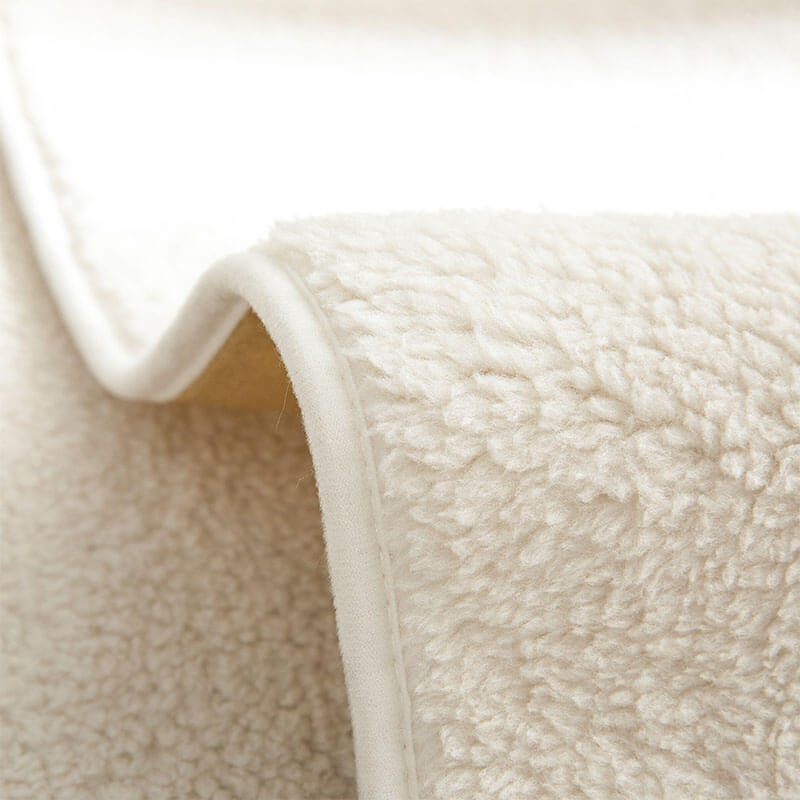 Waterproof Faux Sherpa Fleece Couch Cover with Non-Slip Back