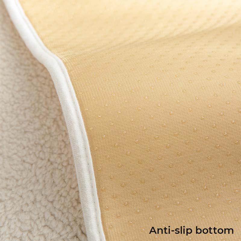 Waterproof Faux Sherpa Fleece Couch Cover with Non-Slip Back