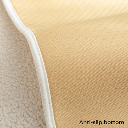 Waterproof Faux Sherpa Fleece Couch Cover with Non-Slip Back