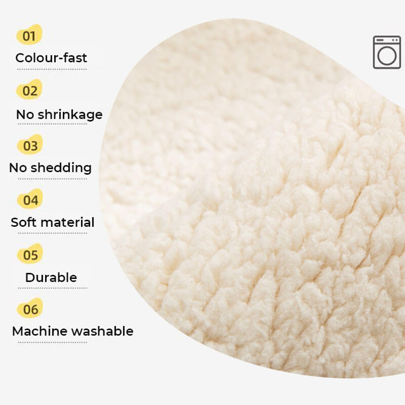 Waterproof Faux Sherpa Fleece Couch Cover with Non-Slip Back