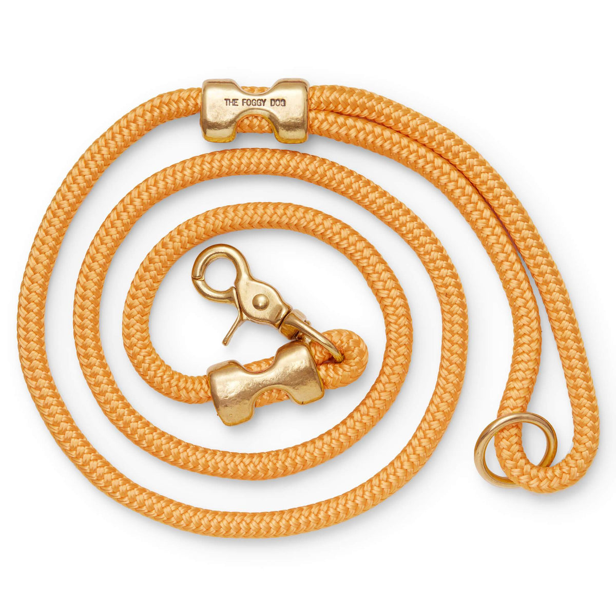 Golden Orange Marine Rope Dog Leash, 5 ft Double-Braided Nylon