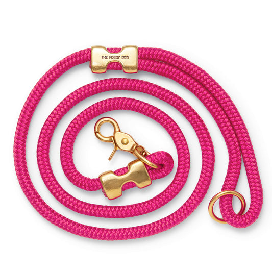 Hot Pink Marine Rope Dog Leash with O-Ring, 5 ft