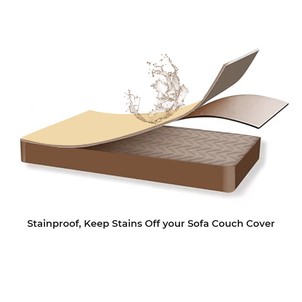 Waterproof Faux Sherpa Fleece Couch Cover with Non-Slip Back