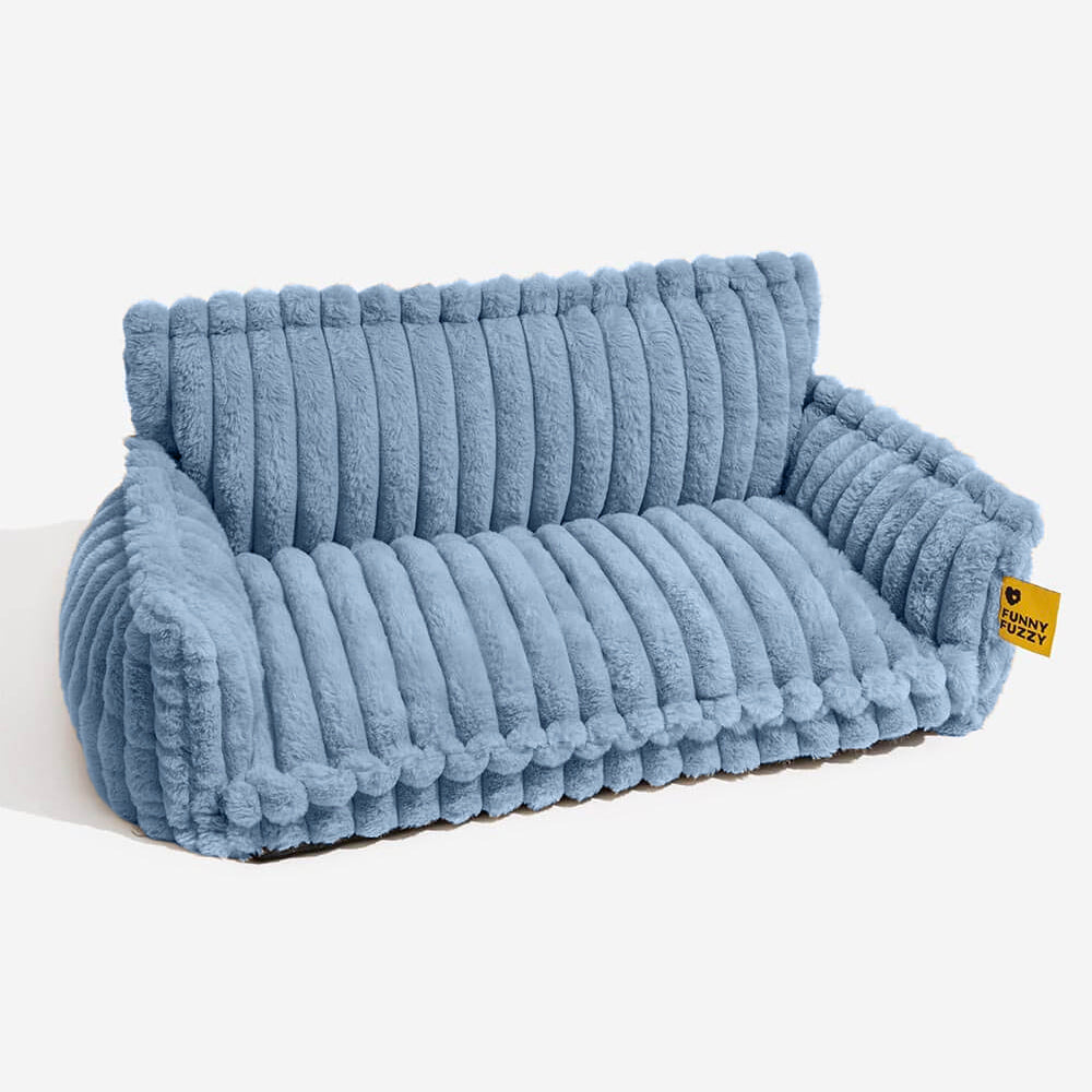 Large Washable Fluffy Orthopedic Dog Sofa Bed with Armrests