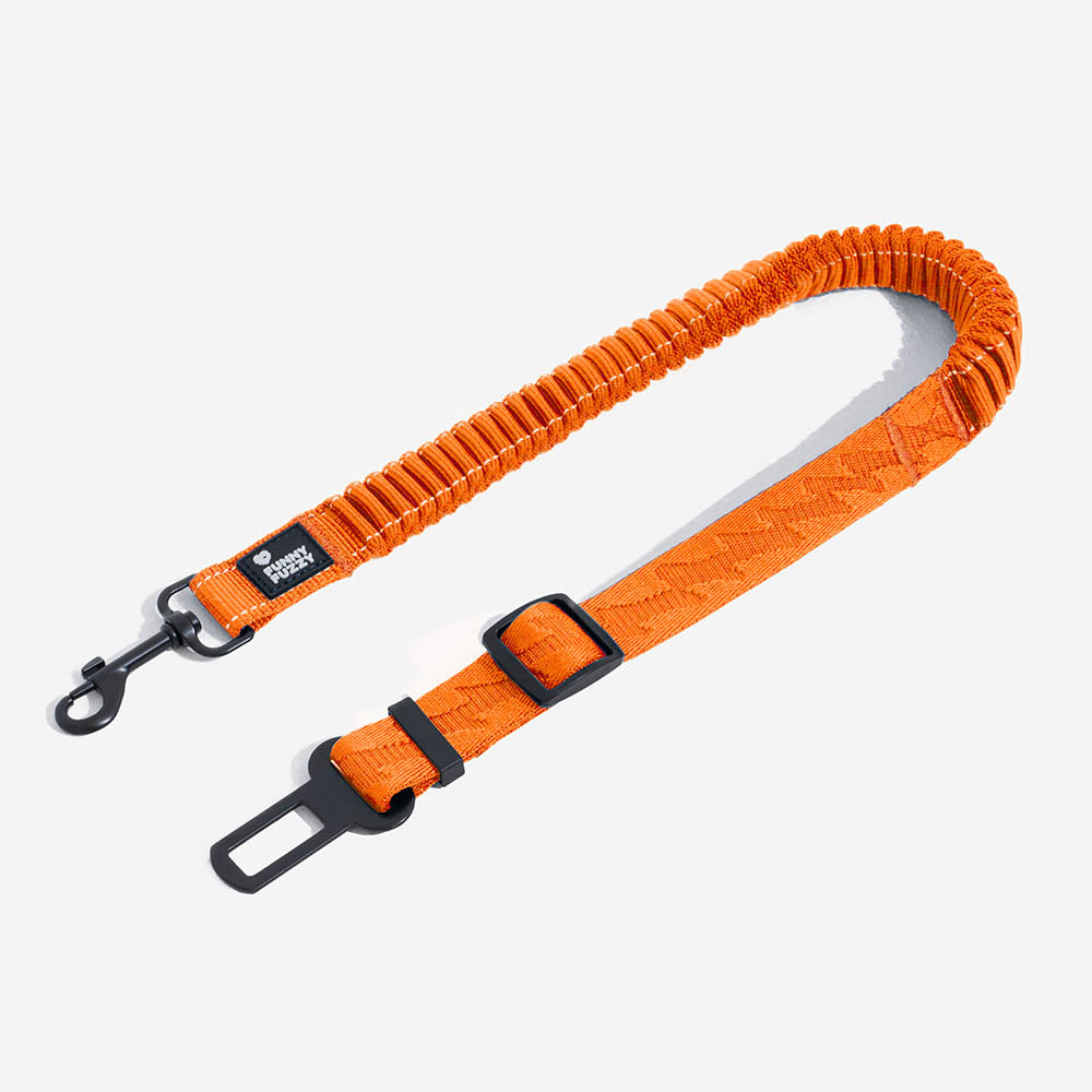 Adjustable Dog Car Seat Belt with Elastic Reflective Strap