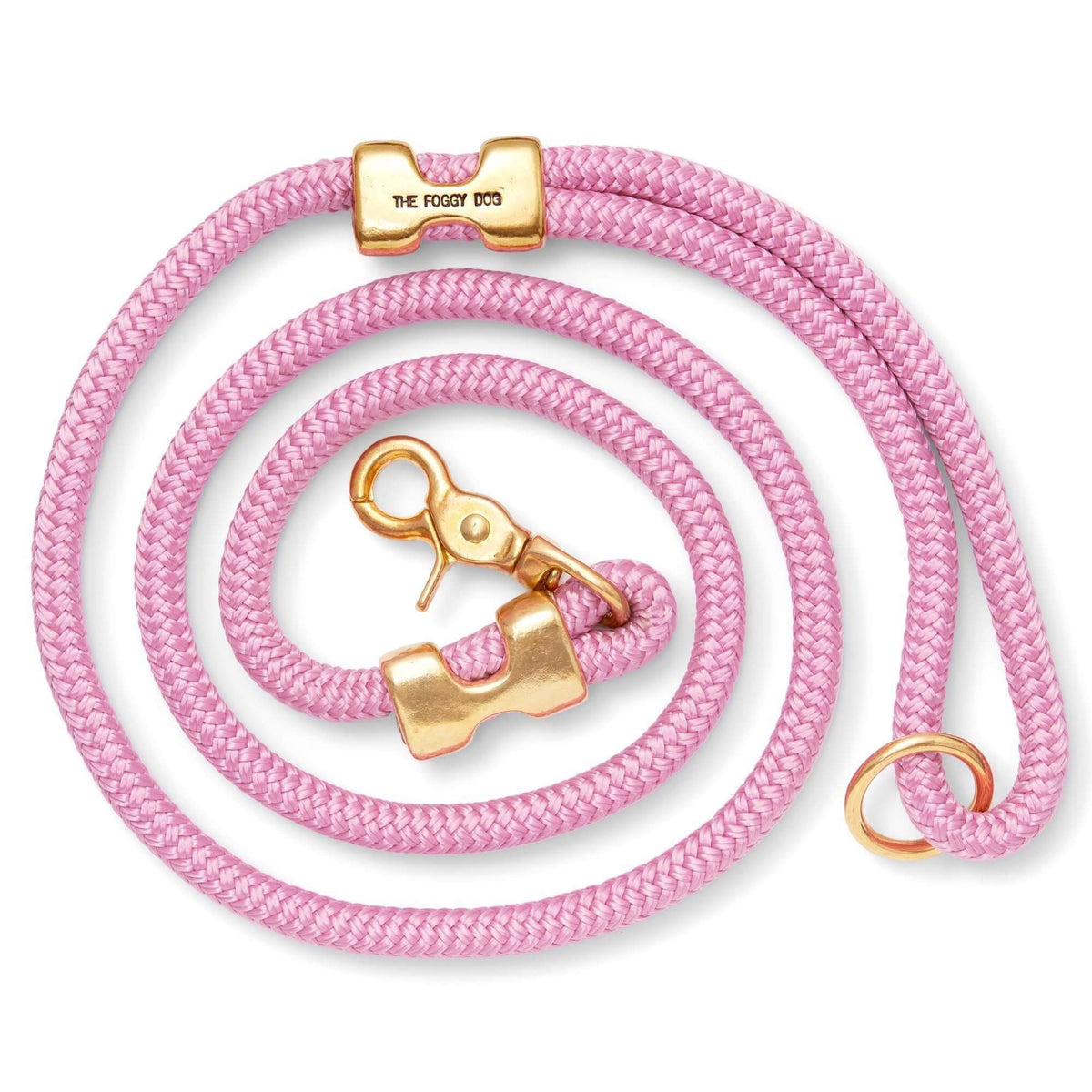 Pink Marine Rope Dog Leash with O-Ring, 5 ft