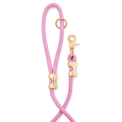 Pink Marine Rope Dog Leash with O-Ring, 5 ft