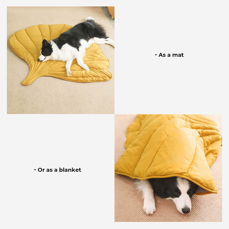 Leaf-Shaped Dog Blanket and Couch Mat, Machine Washable