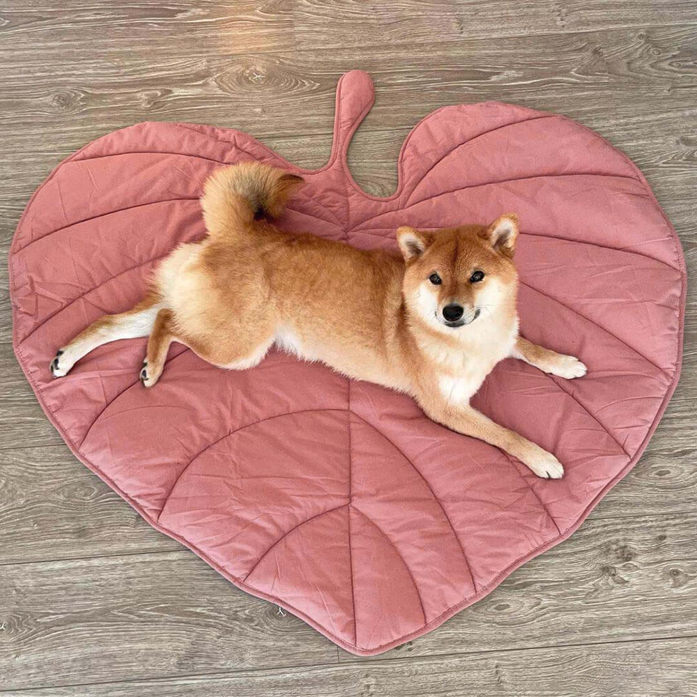 Leaf-Shaped Dog Blanket and Couch Mat, Machine Washable