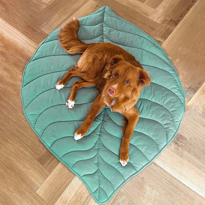 Leaf-Shaped Dog Blanket and Couch Mat, Machine Washable