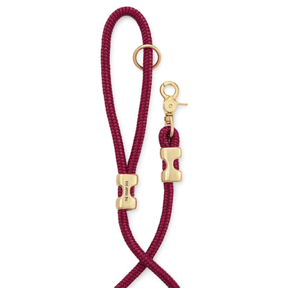 Wine Red Braided Marine Rope Dog Leash, 5 ft